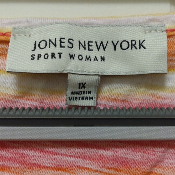 Jones New York Striped Top 1X - Picture 2 of 8